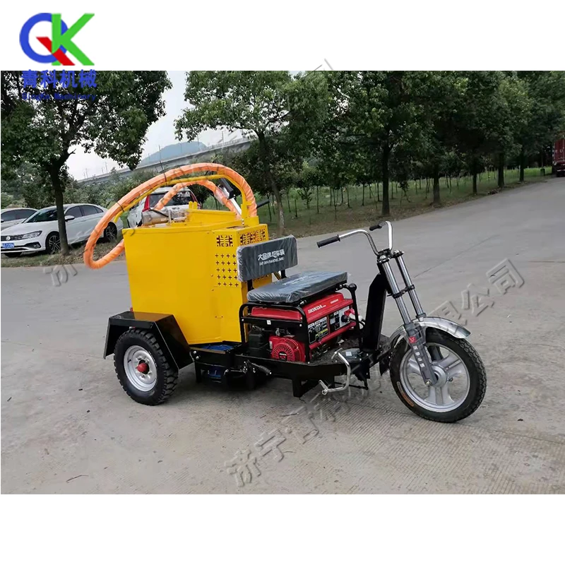 Self-driving 7-10km/h elevated bridge pavement crack expansion filling machine 6kw asphalt repair heating vehicle