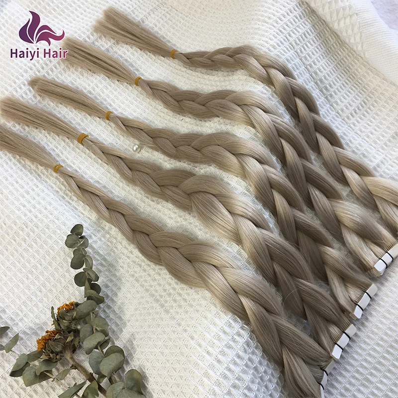 Russian Remy Virgin Tape Hair Extensions Double Drawn Tape In Human Hair Extensions