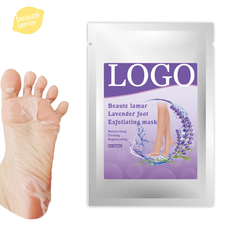 China  private label natural lavender nourish care dead skin exfoliating foot peel mask plantqute