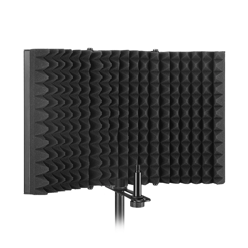 Microphone Isolation Shield, Studio Mic Sound Absorbing Foam Reflector for Any Condenser Microphone Recording Equipment Studio