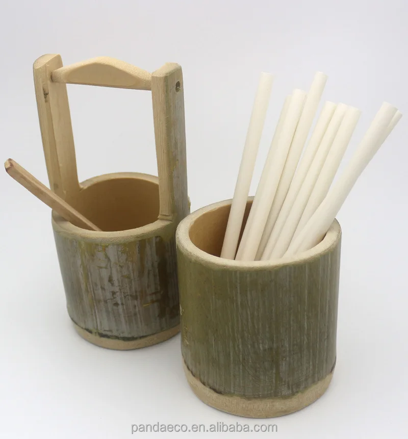 Custom Logo Hot Selling 6mm 8mm 12mm Biodegradable Disposable Boba Bubble Tea Bamboo Fiber Drinking Bamboo Straws