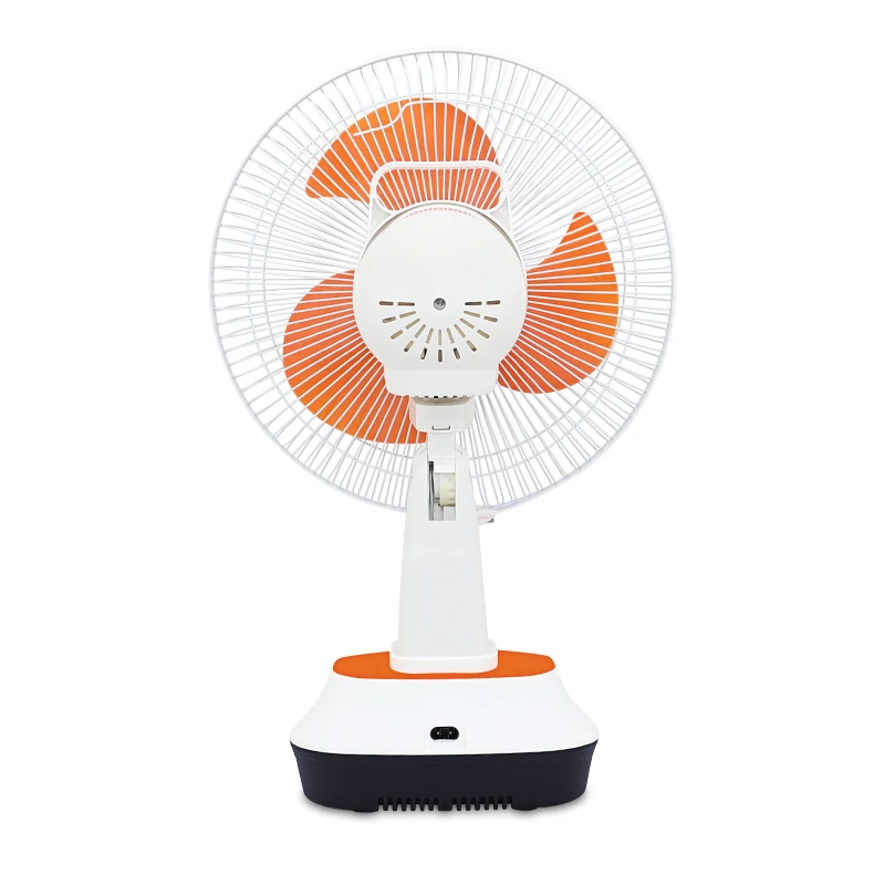 1 PC Bulb 12 Inch Rechargeable Fan Built In 6V 4.5 Ah Lead Acid Battery AC Charging Solar Charge Table Solar Fan