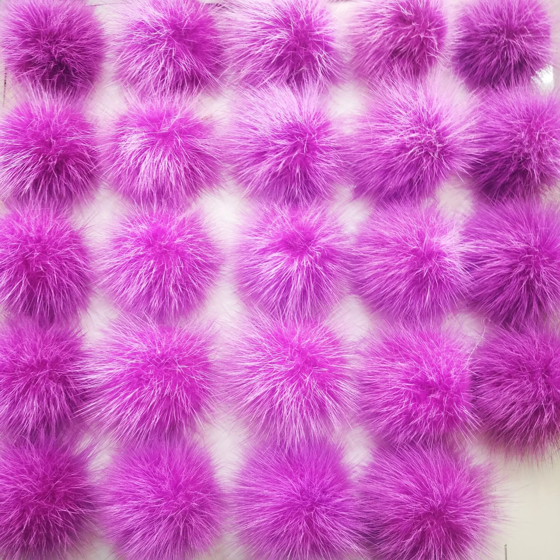Manufacturer Nature  Genuine mink Fur Ball for Hat earring gift keychains charms cute Fur Pom Poms faux racoon fur charm snap
