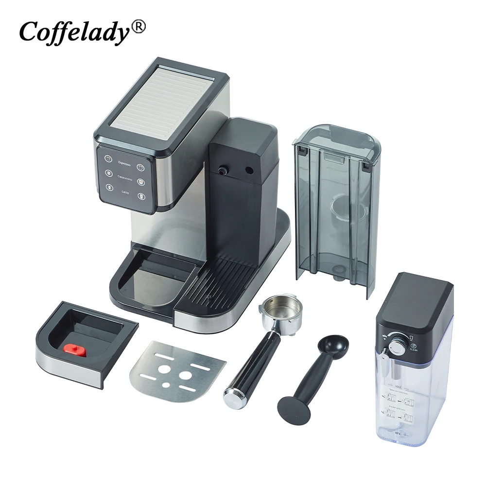 Espresso Coffee Maker Stainless Steel Coffee Machine With Milk Tank Home Used Cappuccino Machine Latte Coffee Maker