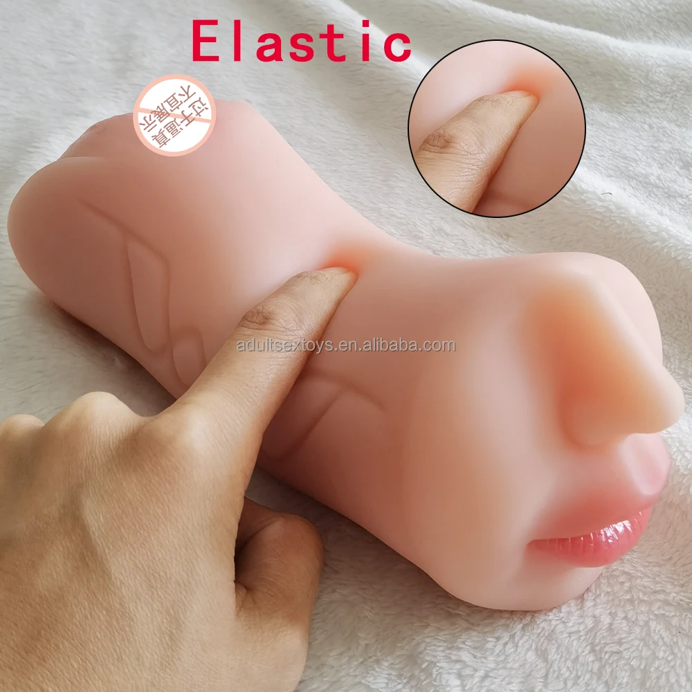 3 in 1 Soft Silicone Male Masturbators Realistic Pocket Pussy Anus Lifelike Mouth Oral Sex Masturbation Sleeve for Men