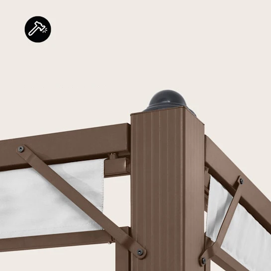 YASN 3x6M High Quality Outdoor Pergola Blackout Motorized Zip Track Zipper Roller Blinds Aluminum Roof Pergola Curtain