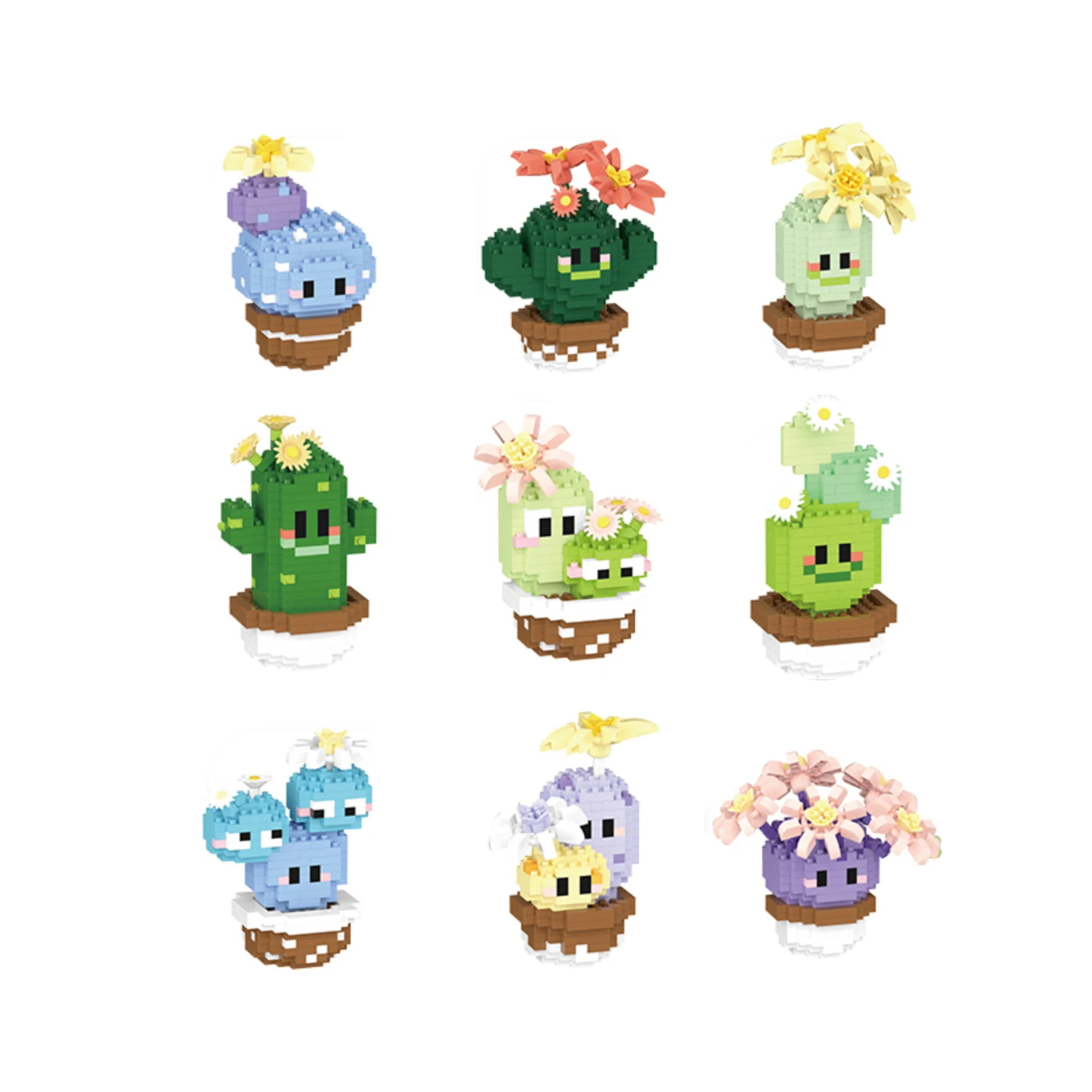 Diy Assembly Creative Toys 3d Model Building Micro Blocks Cactus Series Model Mini Blocks Sets Toys For Kids