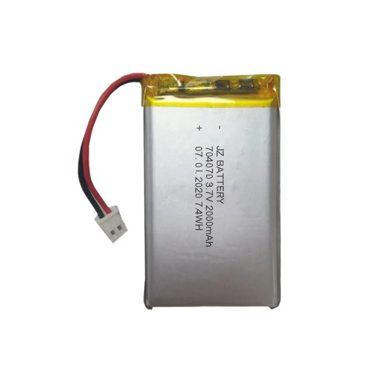 Factory Rechargeable Lipo Battery 3.7V 704070 2000Mah For GPS Tracking System