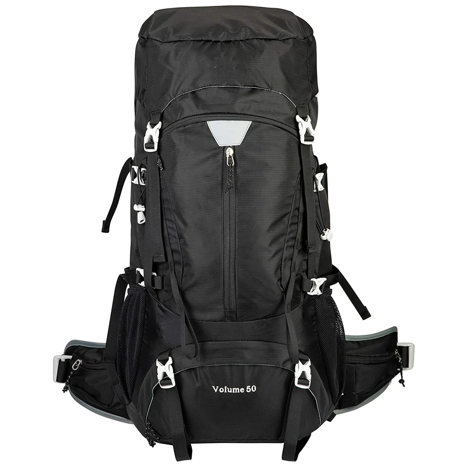 Manufacturer Fashion Nylon Outdoor Sports Waterproof Mountaineering Camping Hiking Trekking Backpack Unisex Sbs Zipper 50L