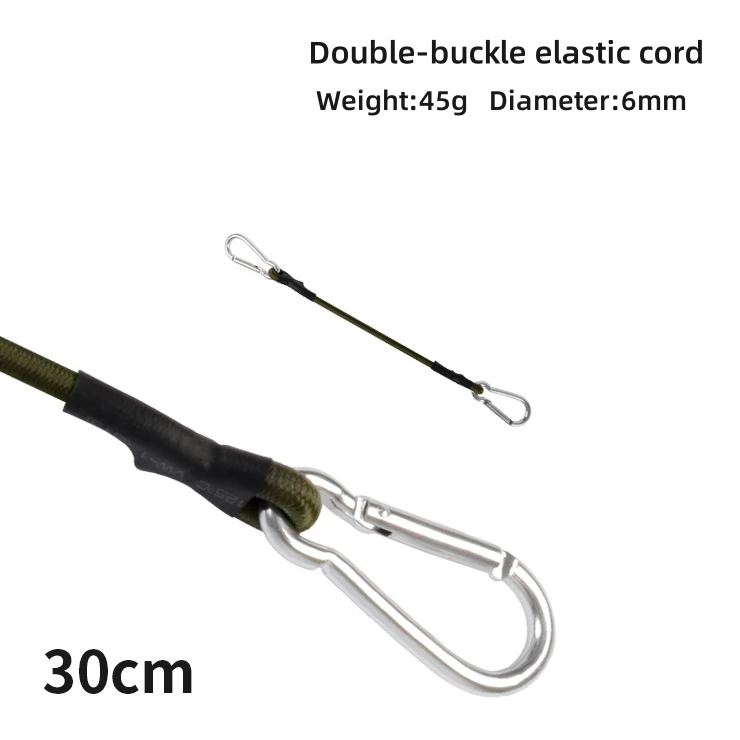 Pack of 2 Elastic Straps With Carabiner Luggage Tensioner Expander Extra Strong Rubber Tie