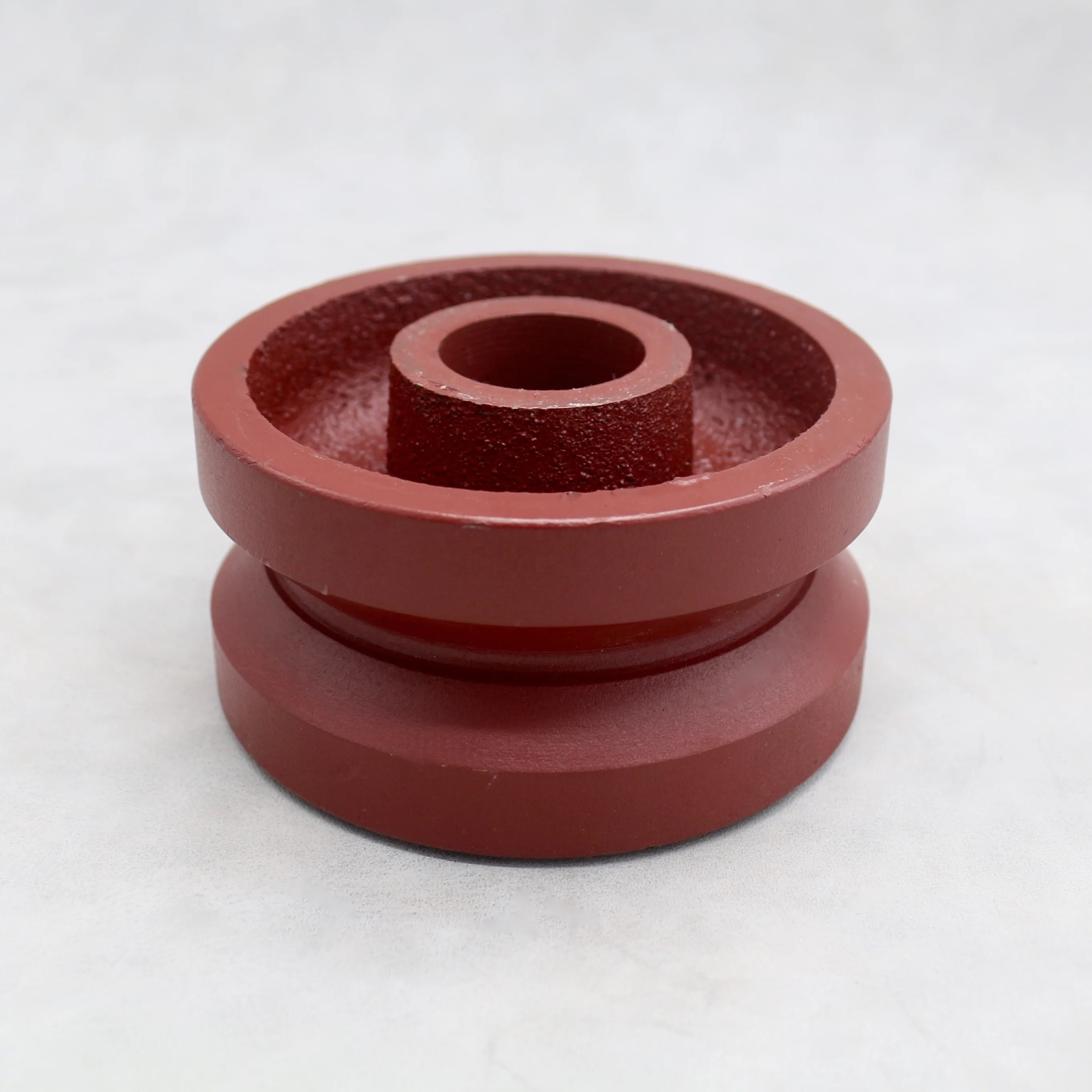 SS 4 inch V groove wheel 100 mm Ductile steel material 7/8 inch V-groove width 1-3/16 Plain bore