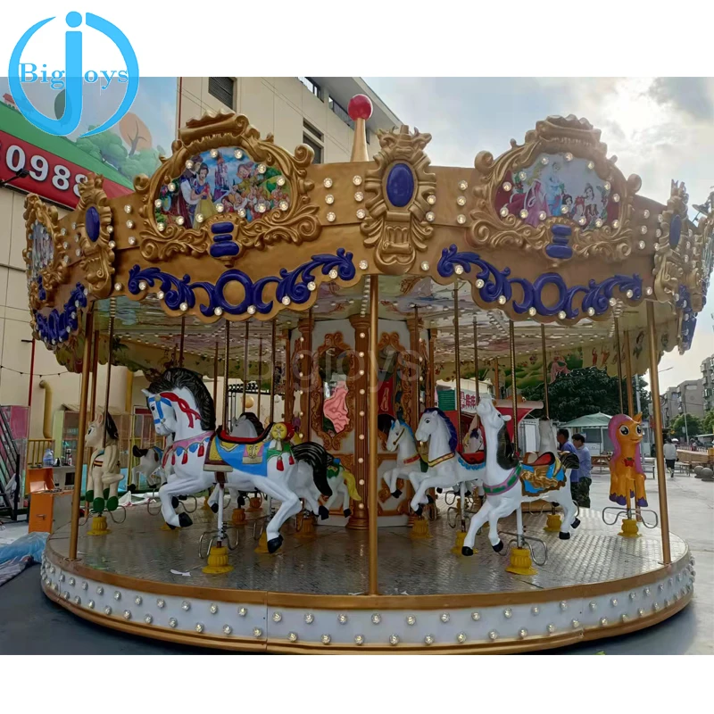 16 seat luxury carousel ride for amusement park