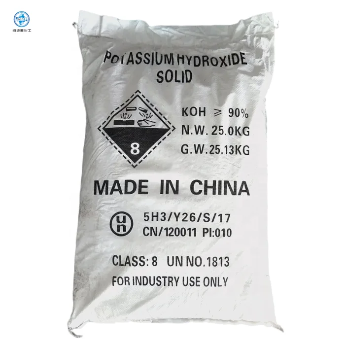Высококачественная Белая хлопья цена за тонну для твердой жидкости класса 90% cas 1310 гидроксид калия koh