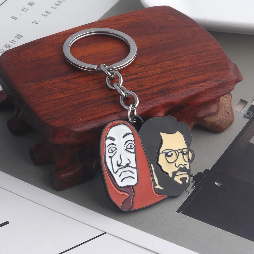 
The House of Paper Money Heist Keychain La Casa De Papel Salvador Funny Key Chain 