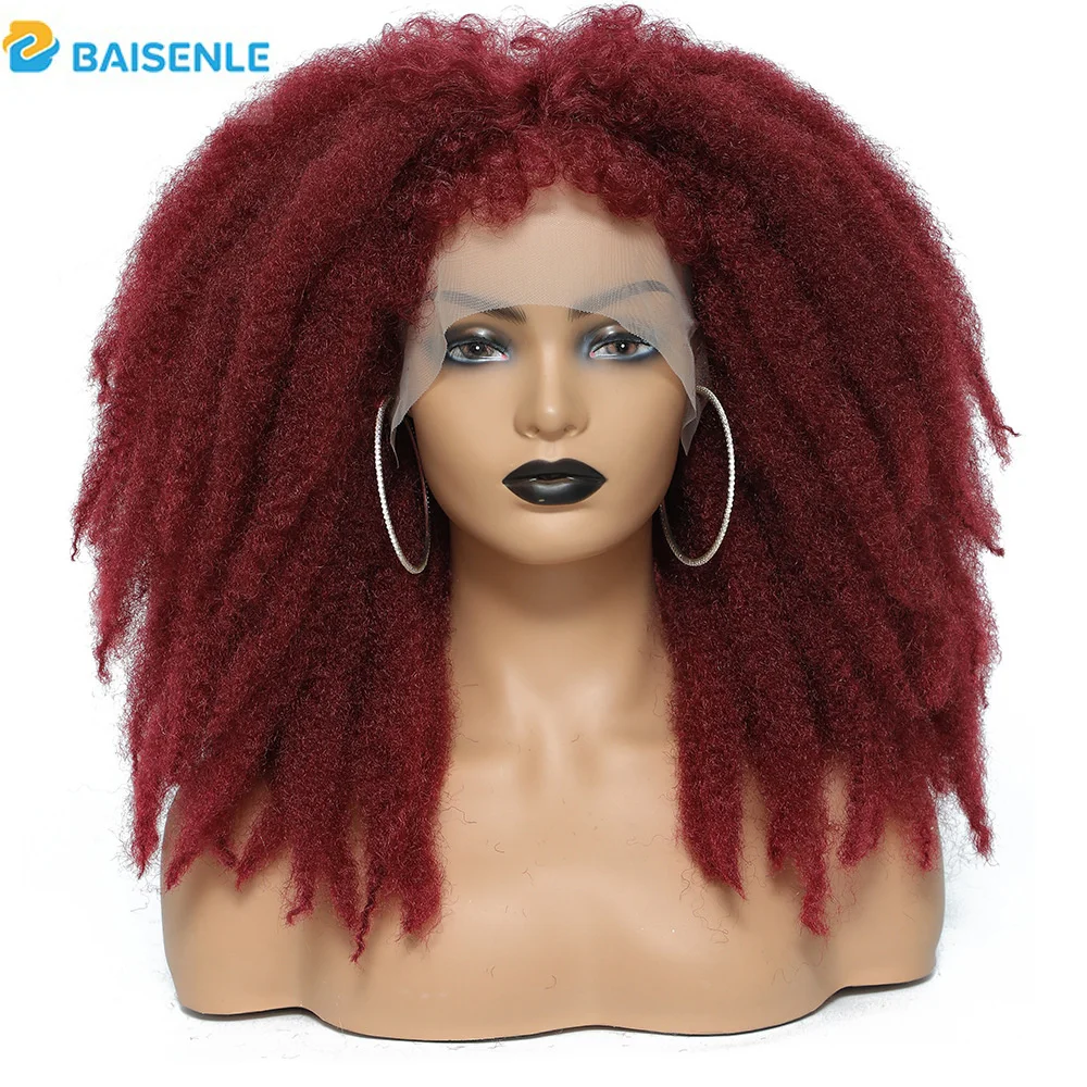 Europe America Africa Explosion Head Synthetic Hair Wigs Afro Kinky Short Curly Wig With Bangs For Black Women