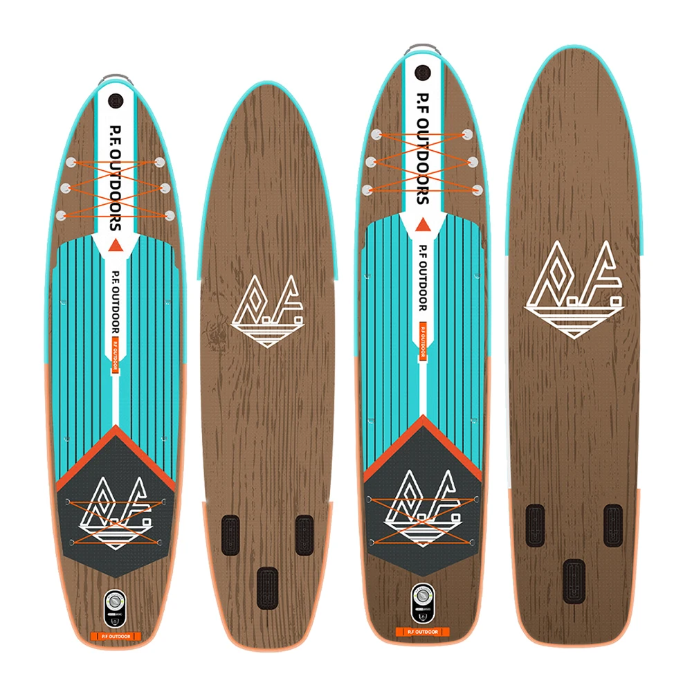 Water Sports New Design Wood Grain Stand Up Paddle Board Durable Wooden Sup Board for Surfing