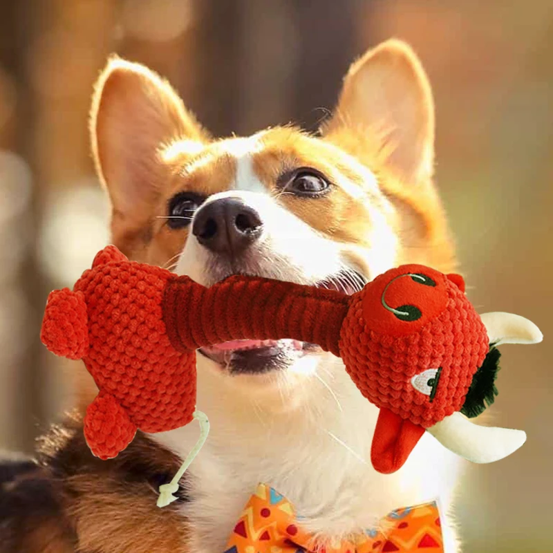 Manufacturer wholesale unicorn cattle short plush dog chewing toy