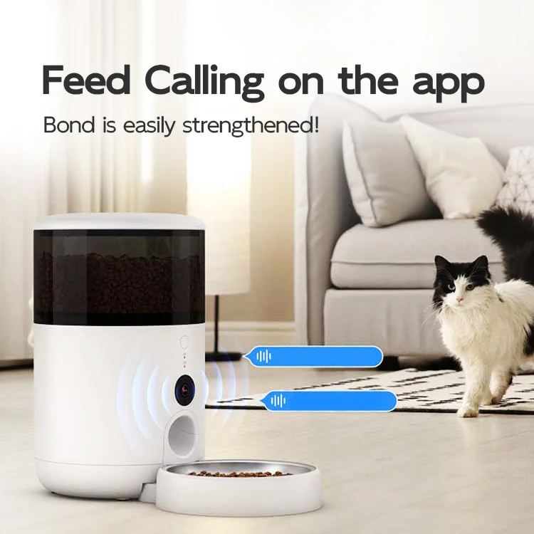 Automatic Wifi Smart Dog Pet Feeder With Camera 1080P HD Video With Night Vision Motion & Sound Alerts Hot Selling Pet Supplies