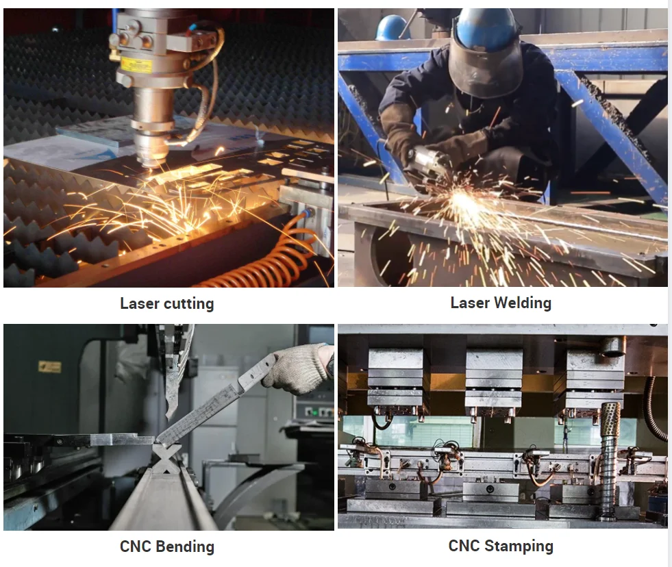 custom sheet metal fabrication laser cutting stamping service steel work metal factory