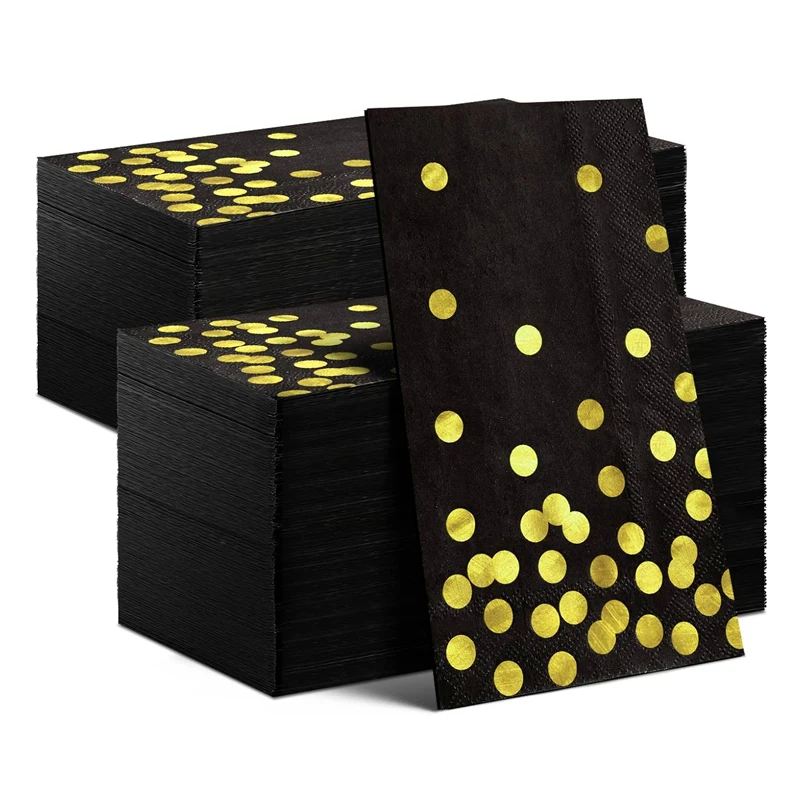 Factory Price Foil printing Paper Napkin Customized Logo 2/3ply Party Napkin Printed Serviettes