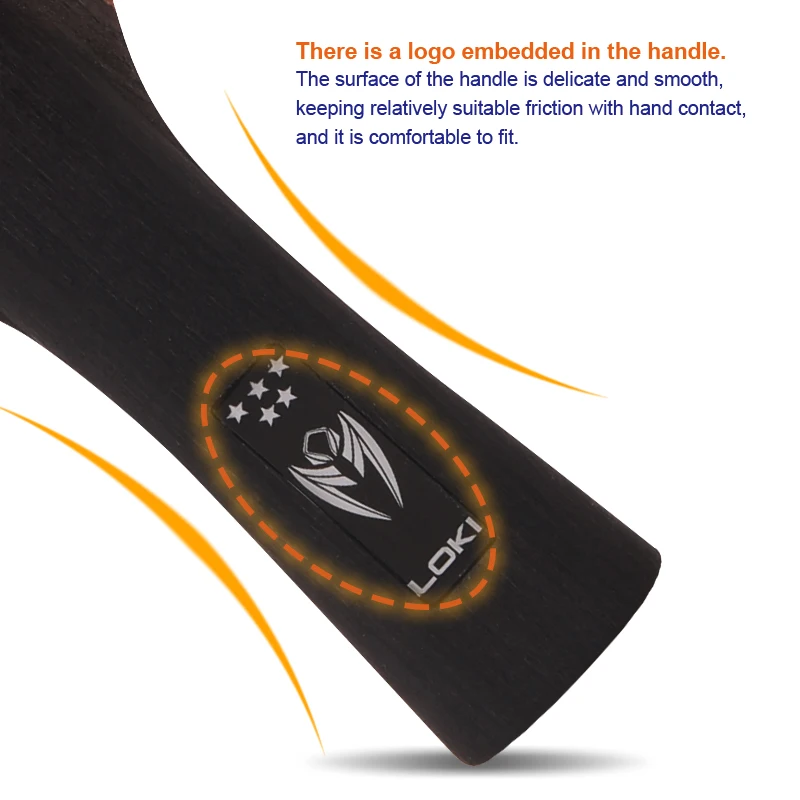 LOKI Ping Pong K5 star Pro Carbon Performance Level Table Tennis Racket with Carbon Technology