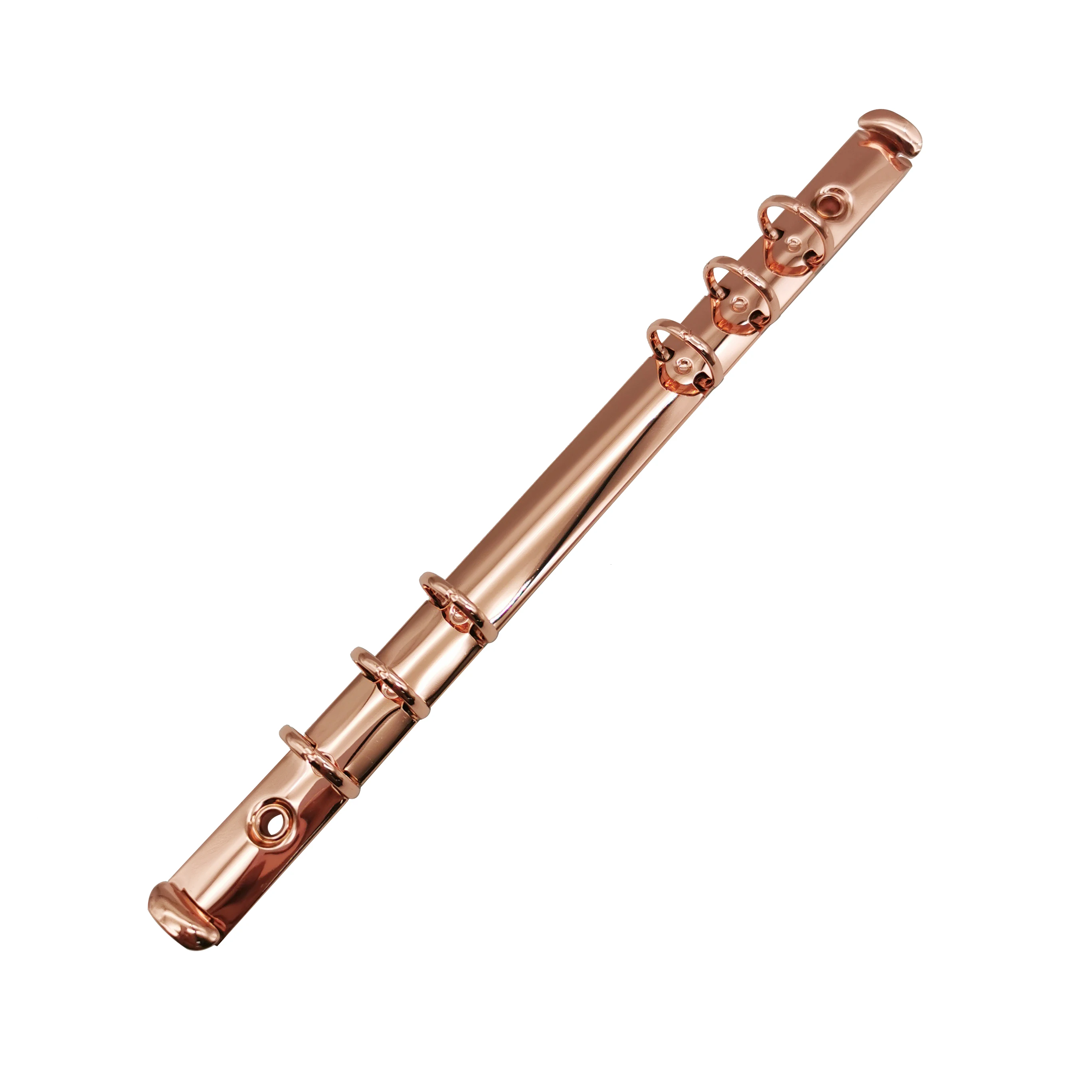 Custom made high quality 15mm Rose gold mini metal 6 ring mechanism with trigger A5 file binder