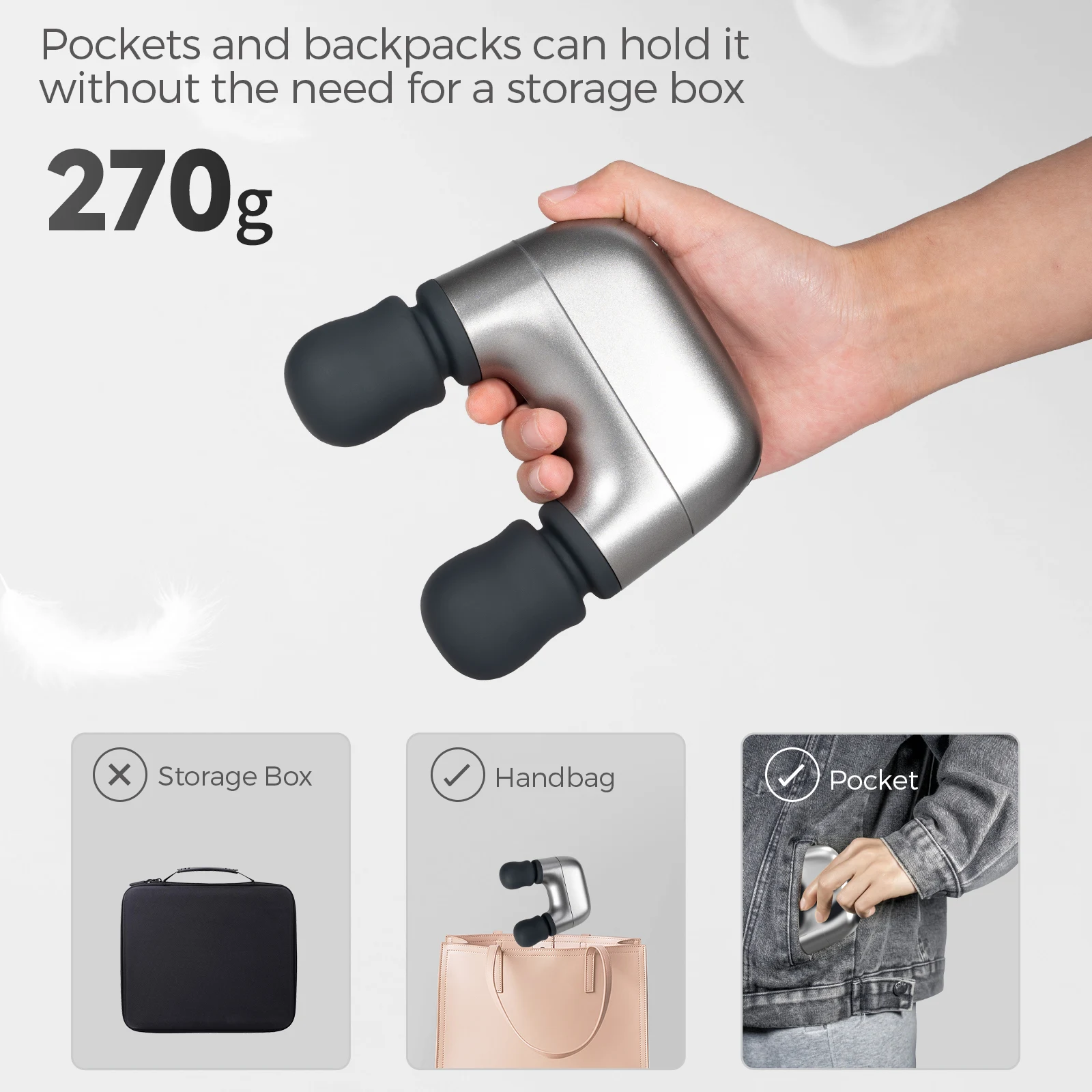 Electric handheld sport mini massager, palm sized personal handheld hammer massager