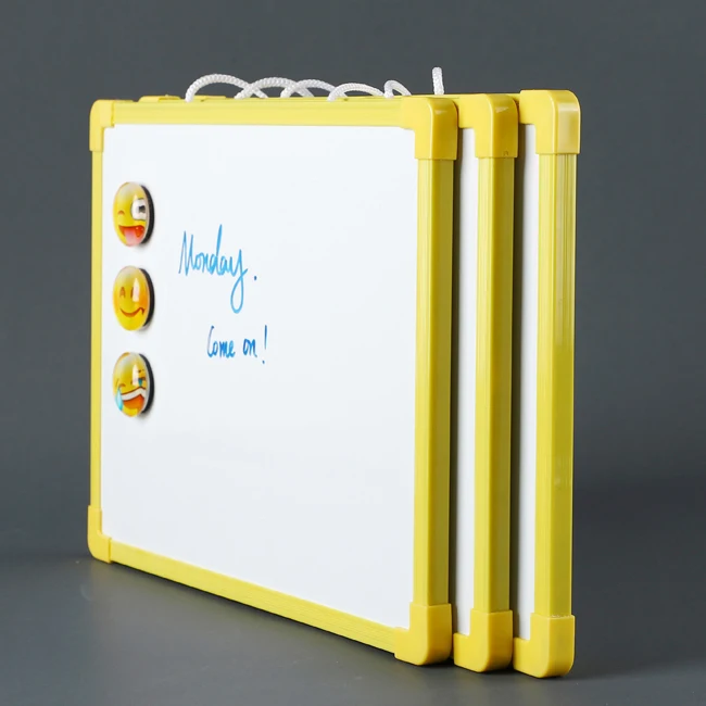 Popular Style Assorted Colored Soft Frame Custom Logo No Ghost Portable Magnetic Dry Erase Whiteboard For Kids Studying