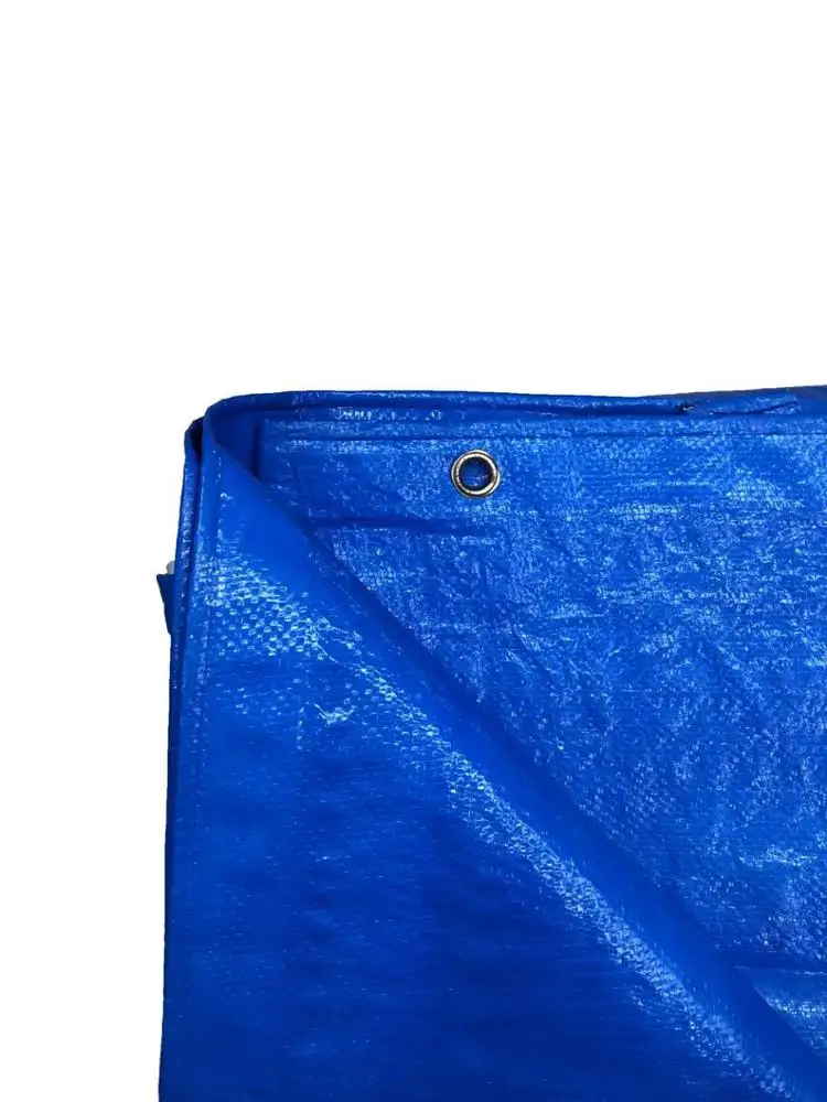 Customized Good Quality 125GSM Tarpaulin Widely Used PE Coated Double Sides Waterproof Outside Cargo Cover Plastic Sheets