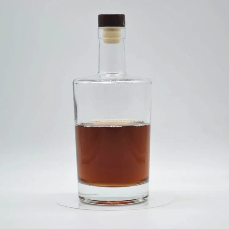 Custom fancy 500ml vodka whisky gin bottle spirit glass bottles wine cork glass miniature bottles