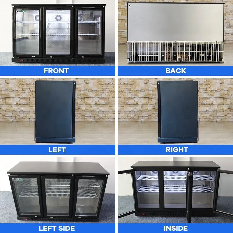 Однодверный двухдверный кулер для пива задняя панель под стойкой пивной холодильник стеклянная дверь