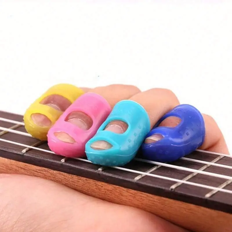 Latest Style   Finger Guards Guitar Fingertip Protectors For Ukulele Guitar S M L Random Color