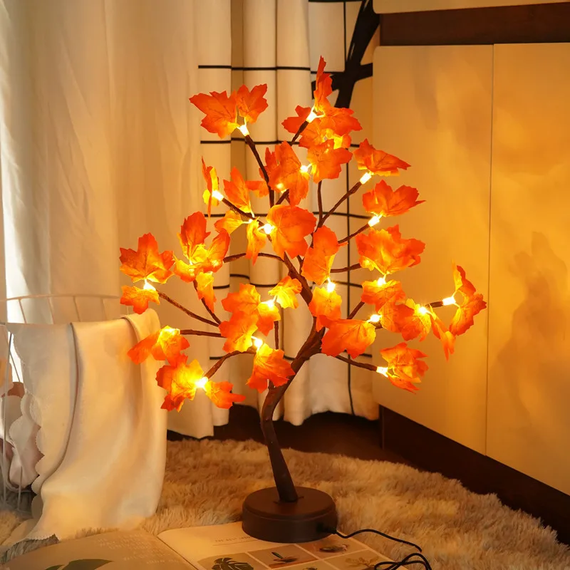 New LED Blossom Bonsai Light Home Cherry Blossom Tree Light Tabletop Bonsai Tree Lamp Battery USB Powered Tree Light For Bedroom