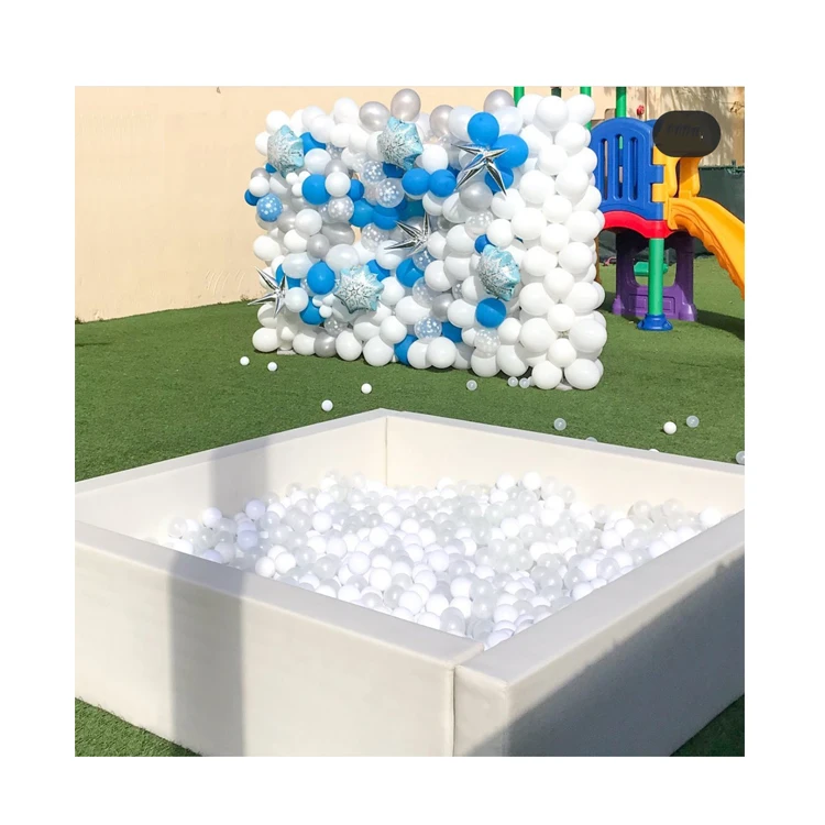 kids soft play ball pit square white ball pit