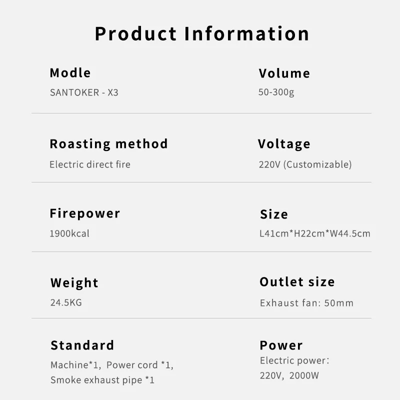 SANTOKER X3 master 50 300g  bluetooth app hot air table top coffee roaster machine coffee roasters
