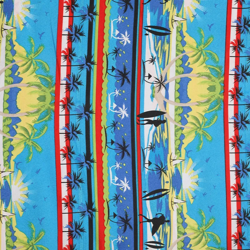 Оптовая продажа, водонепроницаемая пляжная короткая ткань из 100% полиэстера с цветочным принтом