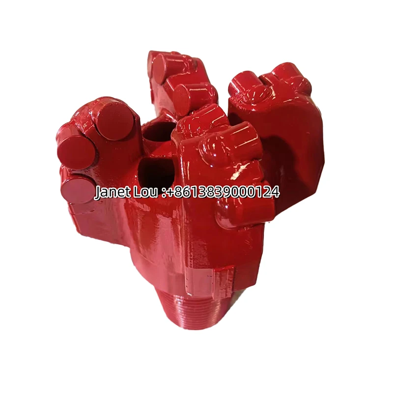 Steel body PDC arc bit with 4 blades for hard rock drilling