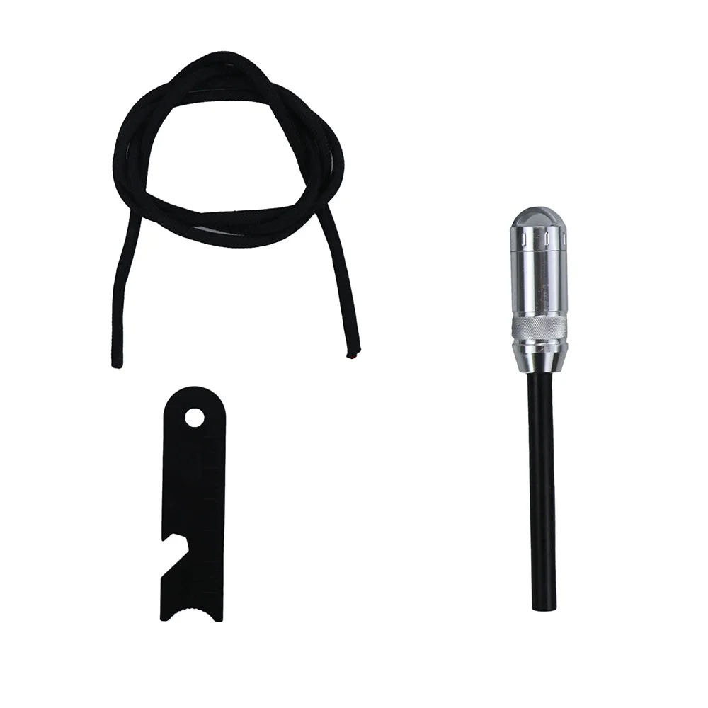 Outdoor Bushcraft Survival Aluminium Handle Capsule Replaceable Magnesium Rod Waterproof Flint Fire Steel Survival Lighter