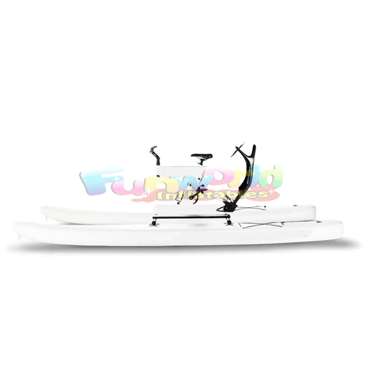 Water sports fun favorite floating waterbike inflatable hydro water bicycle bike pedal boats floating bicycle for sale