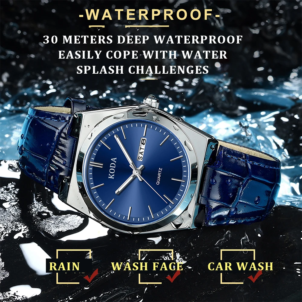 High Quality Classic Business Leather Analog Watch For Men Luxury Wholesale Watch Quartz Leather Watch