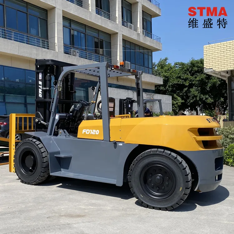 STMA brand diesel forklift 12 ton 12tn construction forklift with 2440mm fork length and Isuzu 6BG1 engine
