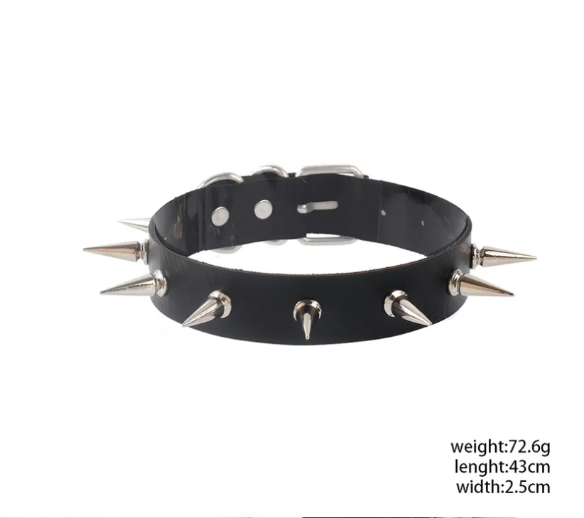  Sexy Neck Choker Necklace Exaggerated Punk Rivets Studs Collar