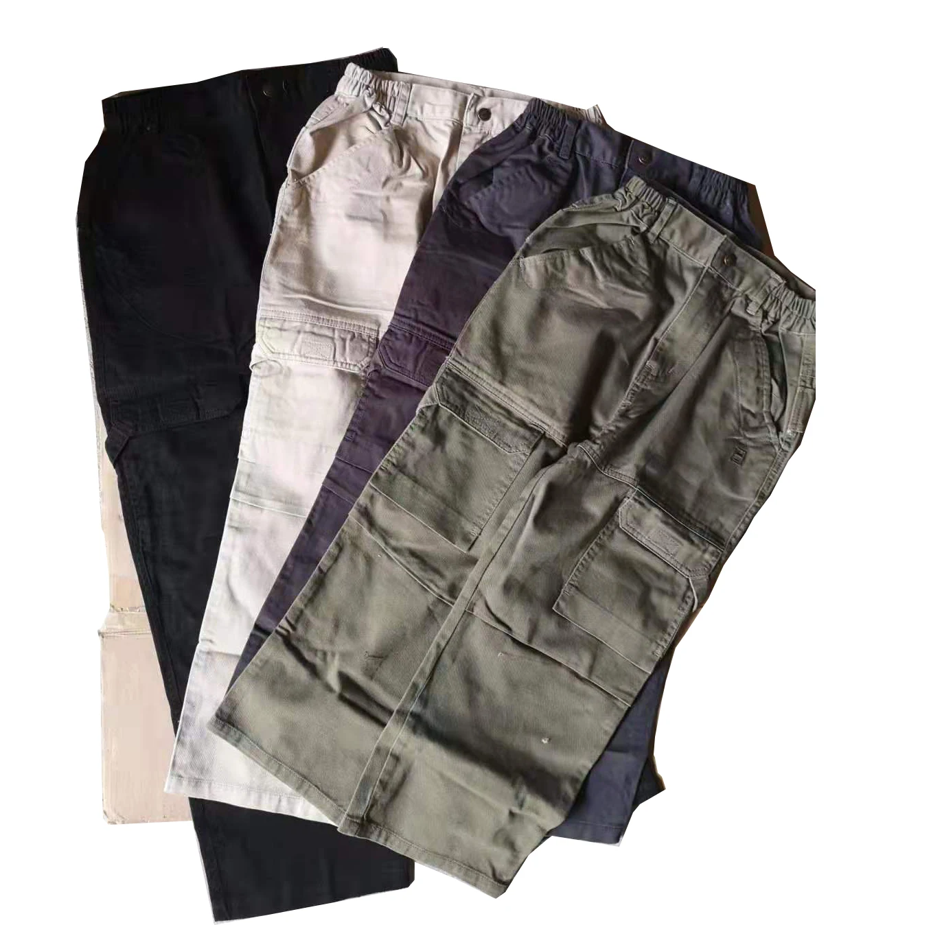 Clearance Garment Stock Lot Surplus Overrun Leftover  ODM Children Cargo Pants Garment Stock 100% Cotton Kids Trousers