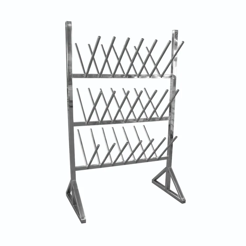 Customized high quality double sided stainless steel boot rack for home office