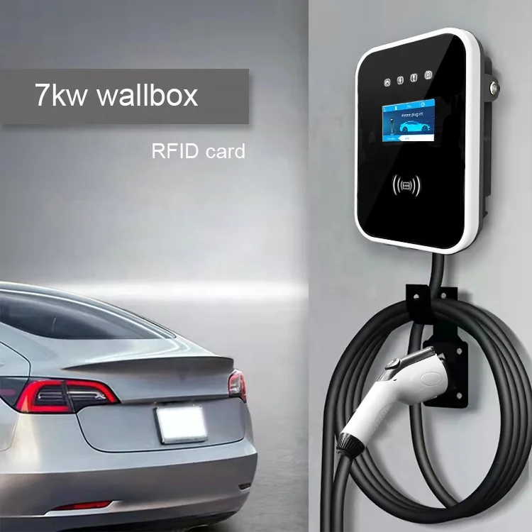 BC 7.2квт ev зарядное устройство 32a Уровень 2 Тип 2 настенная коробка электрическая Автомобильная настенная зарядная станция Wallbox 7 кВт