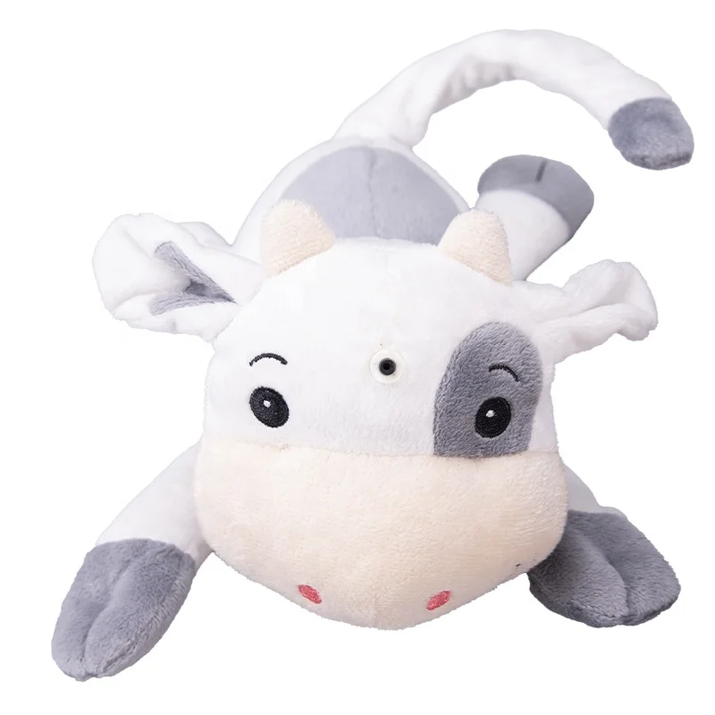 Hot Sale 2020 Light Sensor Control Electronic Rolling and Laughing Plush Cow Toy
