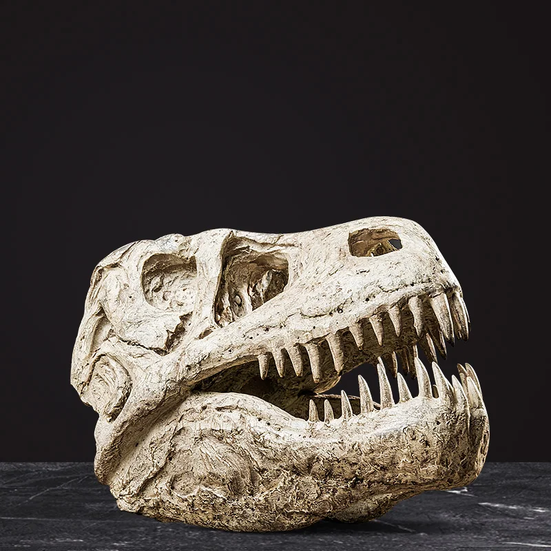 Customized Polyresin Dinosaur Head For Living Room Hotel Tabletop Ornaments
