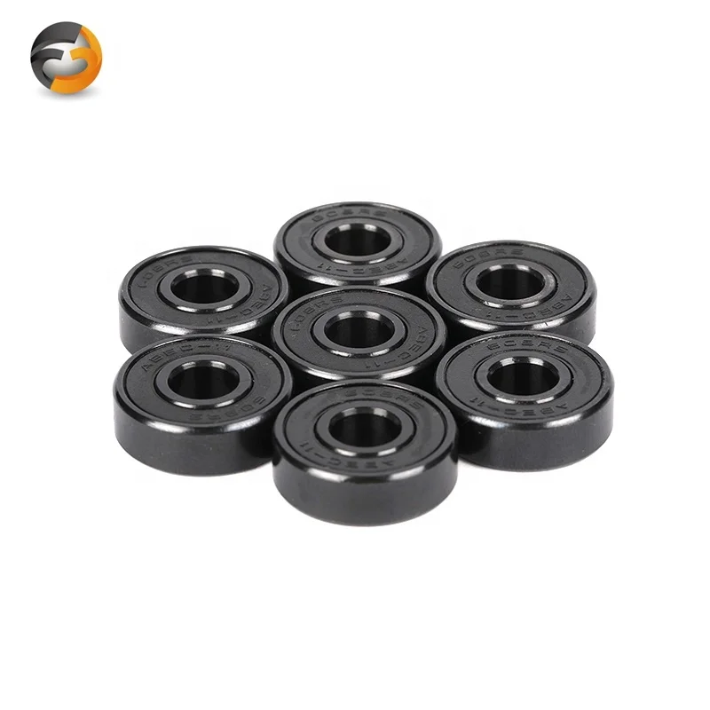 High Quality 608RS Deep Groove Wheel Bearings Cheap 608RS Black Skate Bearings Black Flash 608RS Skateboard Bearings