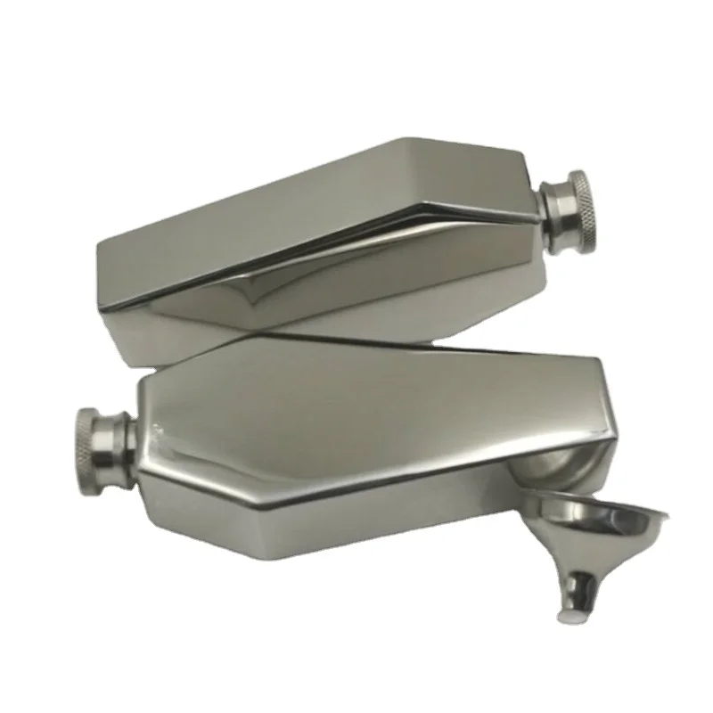 CNFLASK Factory Custom Stainless Steel Alcohol Flask Coffin Flask For Gift