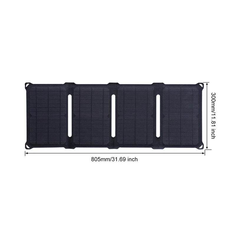28W 7V Solarparts 300*200*60mm Foldable Solar Panels Monocrystalline Cells with ETFE Film Surface